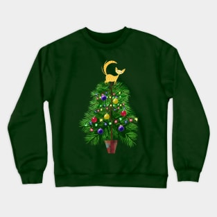 The Ginger Cat and the Christmas Tree Crewneck Sweatshirt